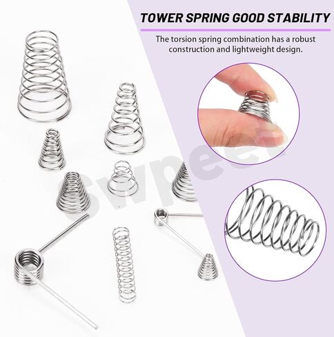 SWPEET 123PCS 10 أحجام 0.3/0.5/0.7/0.8/1 مجموعة متنوعة من الفولاذ المقاوم للصدأ المخروط in Saudi Arabia