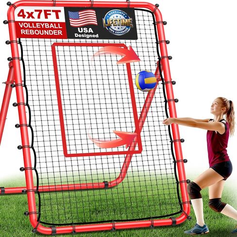 Tomcare 7x4ft للكرة الطائرة معدات التدريب على الكرة الطائرة مع 5 زوايا قابلة للتعديل شبكة كرة الطائرة شبكة لصياغة واشتراك محمولة ومتسابق في الهواء الطلق مع الأكياس الرملية in Kuwait