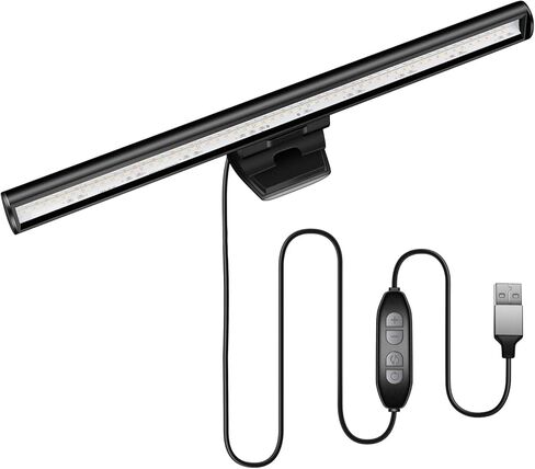 شريط إضاءة شاشة الكمبيوتر المحمول HIOUME، مصباح مهام LED للقراءة الإلكترونية USB، 3 درجات حرارة ألوان قابلة للتعديل، 10 مستويات سطوع خافتة، بدون وهج الشاشة، موفر للمساحة، العناية بصحة العين، محمول للسفر in Kuwait