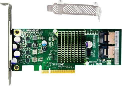 LSI 9207-8i بطاقة وحدة التحكم RAID 6Gbs SAS HBA P20 IT الوضع لـ ZFS FreeNAS unRAID RAID المتوسع بطاقة + 2*8087 كابل SATA in Kuwait