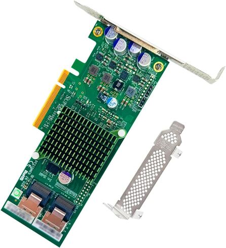 LSI 9207-8i بطاقة وحدة التحكم RAID 6Gbs SAS HBA P20 IT الوضع لـ ZFS FreeNAS unRAID RAID المتوسع بطاقة + 2*8087 كابل SATA in Kuwait