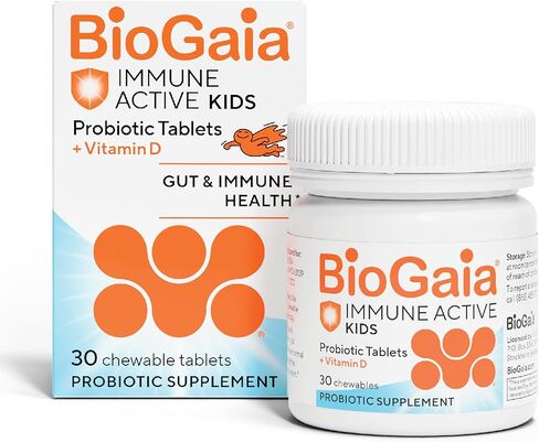 بروبيوتيك BioGaia Protectis المناعي النشط للأطفال | بروبيوتيك + فيتامين د | يدعم المناعة والجهاز الهضمي والصحة العامة | أطفال بروبيوتيك | دعم مناعة الأطفال | أقراص للمضغ | 30 قيراط in Saudi Arabia