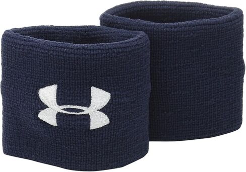 Under Armour Men's UA 3" Performance Wristband - 2-Pack OSFA Blue in Kuwait