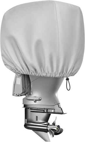 Canvas Outboard Motor Cover, 600D Heavy Duty Waterproof Trailerable Boat Engine Cover, Universal for Mercury, Yamaha, Suzuki, Evinrude. Gray (50hp-115hp) in Saudi Arabia