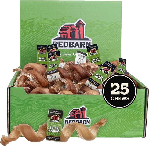 Redbarn Bully Springs for Dogs. Natural, Grain-Free, Highly Palatable, Long-Lasting Dental Chews Sourced from Free-Range, Grass-Fed Cattle in Kuwait