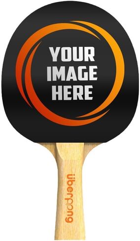 Custom Personalized Ping Pong Paddle, Table Tennis Racket, Upload Photo or Logo, ITTF-Approved Rubber, 5-Ply Blade for Speed & Control, Printed & Engraved in The USA in Saudi Arabia