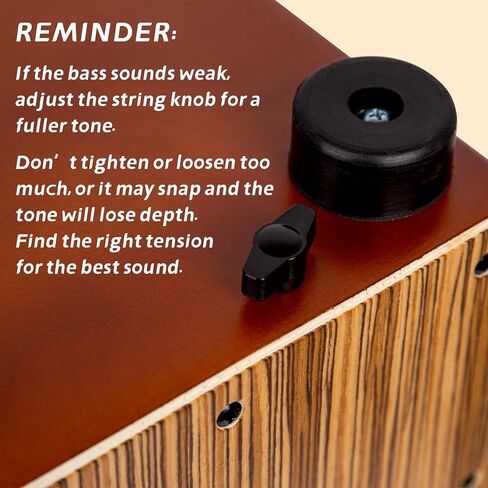 صندوق طبل Gecko Cajon مع نغمة Snare و Bass للموسيقى الصوتية ، وأداة الإيقاع مع سلاسل الغيتار الداخلية القابلة للتعديل للمبتدئين والحجم المدمج in Kuwait