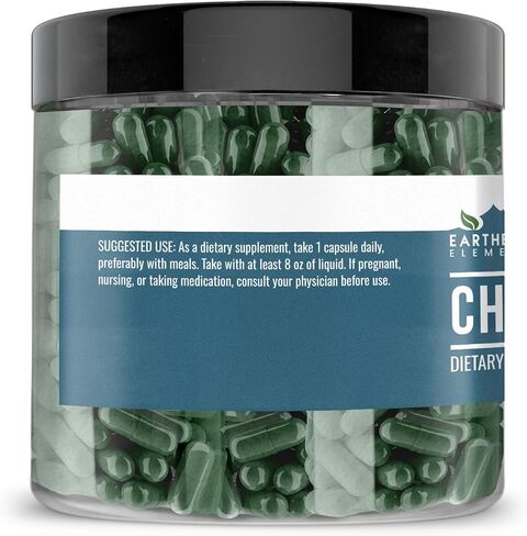 Earthborn Elements Chlorella 200 Capsules, Pure & Undiluted, No Additives in Saudi Arabia