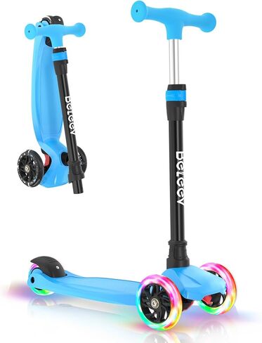 الدراجات البخارية Beleev for Kids 3 Wheel Kick Scooter for Toddlers Girls Boys ، 4 ارتفاع قابل للتعديل ، عميل إلى التوجيه ، عجلات خفيفة ، سطح واسع ، سهل التجميع للأطفال الذين تتراوح أعمارهم بين 3 و 12 عامًا (الوردي الوردي) in Kuwait