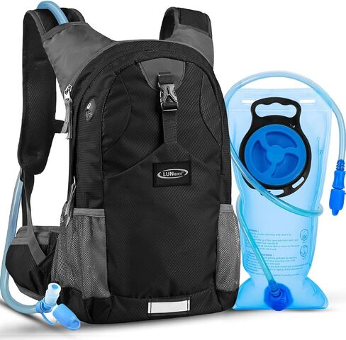 حقيبة ظهر Lunidry Hydration Pack معزولة حراريًا للترطيب مع 2 لتر خالية من مادة BPA ومضادة للتسرب، حقيبة نهارية مثالية للجري وركوب الدراجات والمشي لمسافات طويلة والتسلق والحفاظ على السوائل باردة لمدة تصل إلى 4 ساعات in Kuwait