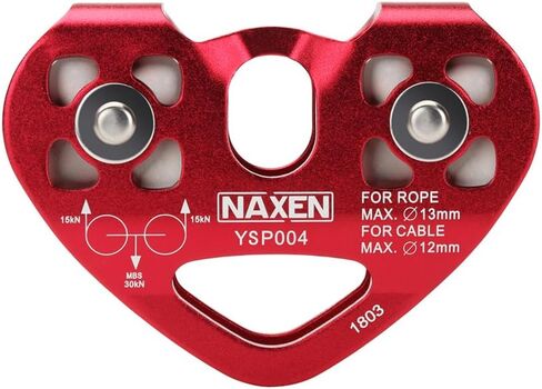 NAXEN Zip Line Pulley Tandem Speed Dual Trolley with 25kN Carabiner in Saudi Arabia