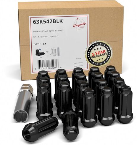 Wheel Accessories Parts 20 Pcs 1/2" Thread Lug Nuts Truck 6 Truck Spline 1.90" Long Chrome Fits GMC C15 C1500 Chevy C10 K10 1994-2001 Dodge Ram 1500 Ramcharger 1975-96 Ford F100 F150 Bronco II in Kuwait