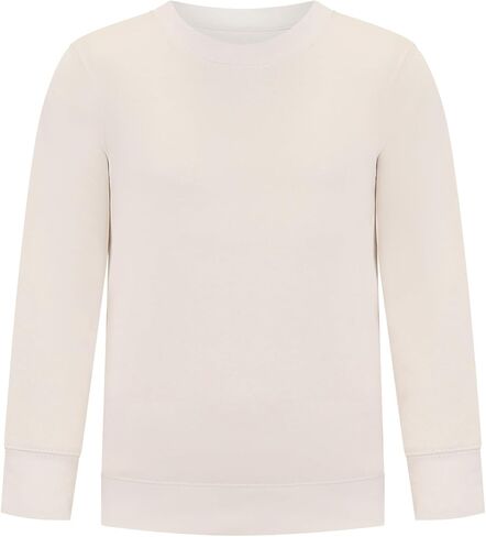 EVERYDAY KIDS Girls’ Fleece Crewneck Sweatshirt; Girl’s Long Sleeve Pullover Shirt - Soft and Breathable Cotton/Poly Blend in Saudi Arabia