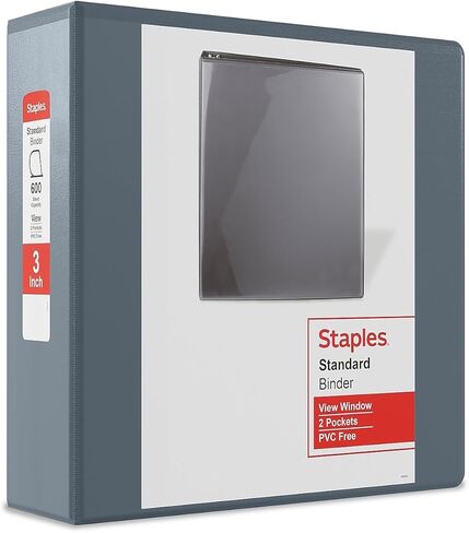 ستابلز 976180 حافظة ستابلز ذات عرض قياسي مقاس 5 بوصة مع حلقات على شكل حرف D أسود in Kuwait