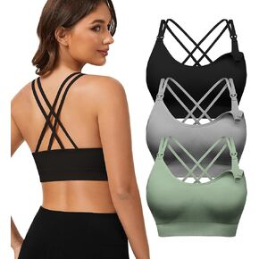Angelhood 4 Pack Nursing Bras for Breastfeeding Women Maternity Bras Seamless Sleep Bra Wireless Bralette in Kuwait
