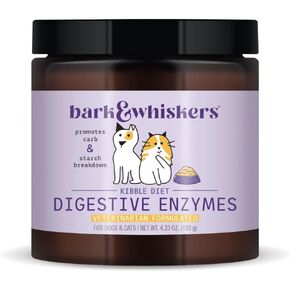 Dr. Mercola, Bark & Whiskers, Digestive Enzymes for Cats & Dogs, 150 Scoops (4.23 oz), Kibble Diets or Pets with Sensitive Stomachs, Non GMO, Gluten Free, Soy Free in Kuwait