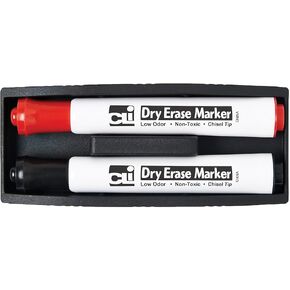 Charles Leonard Magnetic Whiteboard Eraser with 2 Dry Erase Markers, 1 Pack (74532) in Kuwait