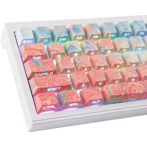 Tsungup PBT أغطية مفاتيح لطيفة للوحة المفاتيح الميكانيكية، أغطية مفاتيح ملف تعريف MOA، أغطية مفاتيح زرقاء، أغطية مفاتيح مخصصة لوحش الثلج، 148 مفتاحًا، مجموعة أغطية مفاتيح Dye-Sub لـ Cherry Gateron MX Switches Mac Windows PC Keyboard in Kuwait