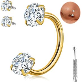 ONESING 9-40 Pcs 20G Nose Rings for Women Nose Piercings Jewelry Nose Rings Hoops L Shape Nose Studs Screw Hypoallergenic Nostril Surgical Stainless Steel Nose Rings Studs for Women Men in Saudi Arabia