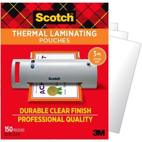 Scotch Thermal Laminating Pouches, Letter Size, 3 Mil, 150/Pack (TP3854-150) in Kuwait
