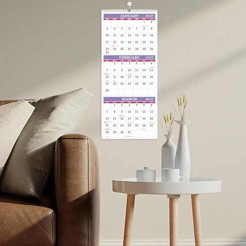 2024 Wall Calendar - Large 2-Month Calendar 2024 Display (Folded in a Month), 2024 Calendar, Jan 2024 - Jan 2025, 14.7" x 22.3", Wall Calendar 2024 in Saudi Arabia