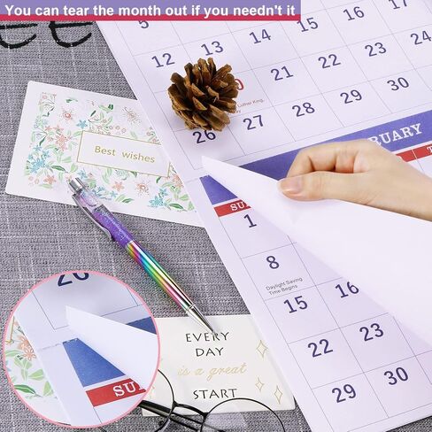 2024 Wall Calendar - Large 2-Month Calendar 2024 Display (Folded in a Month), 2024 Calendar, Jan 2024 - Jan 2025, 14.7" x 22.3", Wall Calendar 2024 in Saudi Arabia