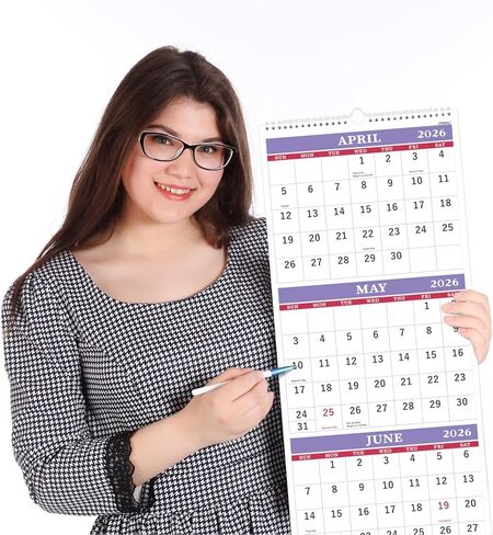 2024 Wall Calendar - Large 2-Month Calendar 2024 Display (Folded in a Month), 2024 Calendar, Jan 2024 - Jan 2025, 14.7" x 22.3", Wall Calendar 2024 in Saudi Arabia