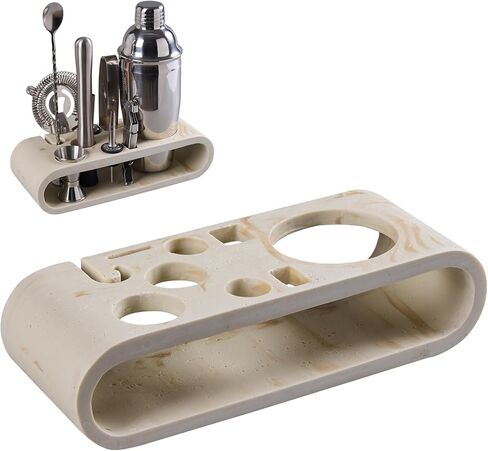 Leather Brown Bar Bar Tool حامل حامل لشاشة Storage Storage Storage (أدوات البار غير متضمنة) in Kuwait
