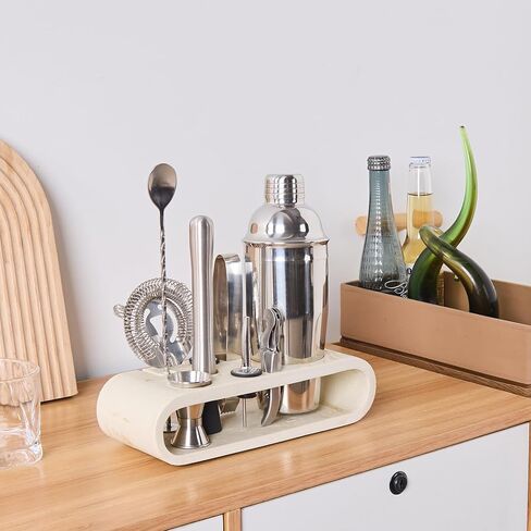 Leather Brown Bar Bar Tool حامل حامل لشاشة Storage Storage Storage (أدوات البار غير متضمنة) in Kuwait