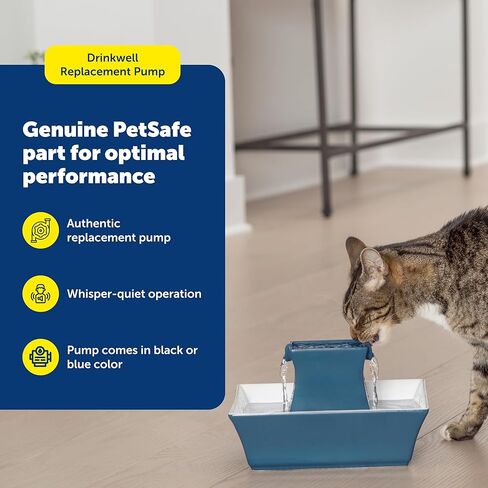 PetSafe Replacement Pump for Pet Drinking Fountains, Compatible with PetSafe Drinkwell Ceramic, Stainless Steel and 360 Dog and Cat Water Dispensers - PAC00-13206, Black in Kuwait