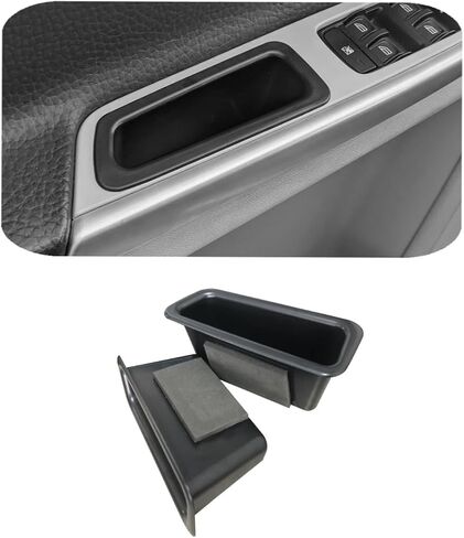 VESUL Front Row Door Side Storage Box Compatible with Volvo S60 2009-2017 2018 V60 2009-2017 2018 Armrest Phone Container Door Organizer Handle Pocket ABS Tray Insert Glove Pallet in Saudi Arabia