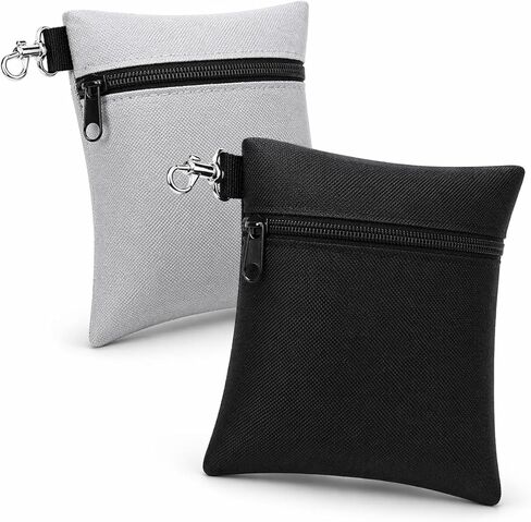 Golf Tee Pouch | Pack of 2 Golf Tee Bag | 5.24 X 6.42 Inch Zipper Golf Accessory Bag with Clip | Golf Bag Accessories for Men Women Golf Gift in Saudi Arabia