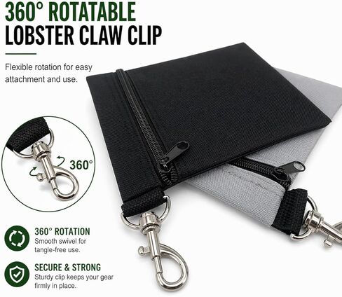 Golf Tee Pouch | Pack of 2 Golf Tee Bag | 5.24 X 6.42 Inch Zipper Golf Accessory Bag with Clip | Golf Bag Accessories for Men Women Golf Gift in Saudi Arabia