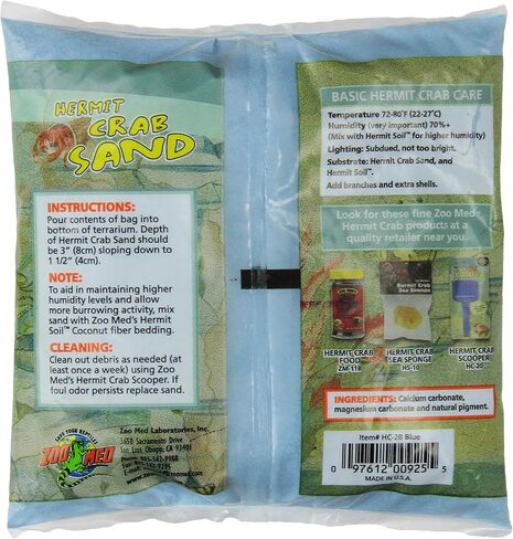 Zoo Med Laboratories SZMHC2B Hermit Crab, 2-Pound, Sand Blue in Saudi Arabia