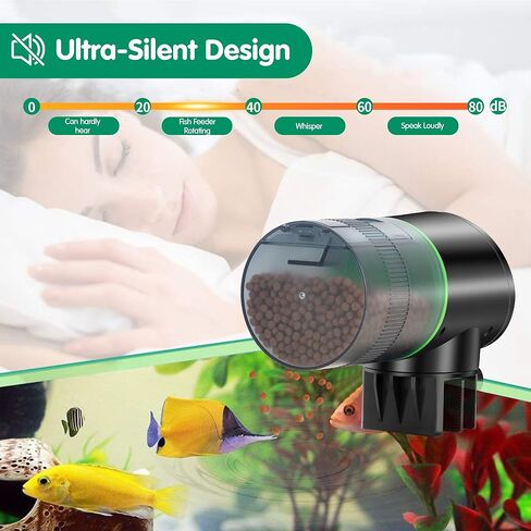 Ycozy Automatic Fish Feeder Rechargeable with USB Cable Moisture-Proof Intelligent Electric Fish/Turtle Feeder for Aquarium & Fish Tank Intelligent Timer Fish Food Dispenser for Vacation | Navi-EV in Saudi Arabia