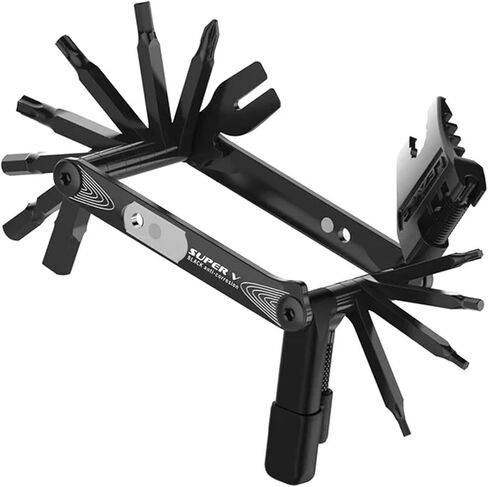 LEZYNE Super V23 Bicycle Multi-Tool, Anti-Corrosion Vanadium Bits, Tubeless Tire Plug Kit, Hex 2/2.5/3/4/5/6/8MM, T10/T25/T30, Chain Breaker, Bike Tool in Saudi Arabia