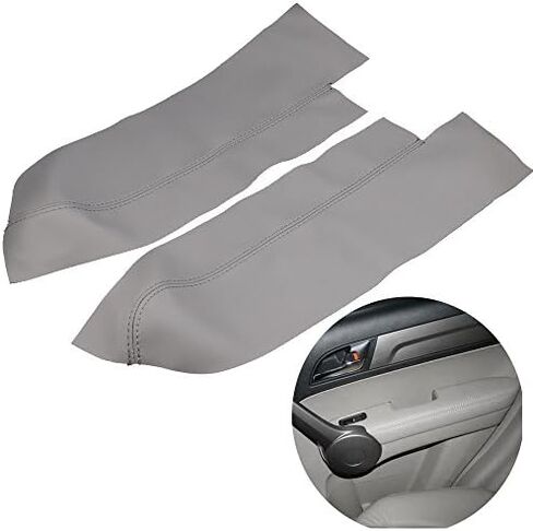 Front Door Panels Armrest Cover for Honda Cr-V CRV 2007-2012 (Leather Only) 1Pair Gray in Saudi Arabia