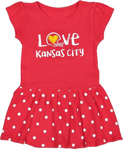 فستان كرة القدم Love Love Toddler - Red Polka Dot - لمحبي Kansas City in Saudi Arabia
