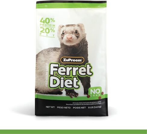 ZuPreem Premium Daily Ferret Food, 4 lb - Made in USA, Complete Nutrition Diet, Highly Digestible, No Corn in Saudi Arabia