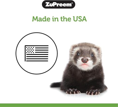 ZuPreem Premium Daily Ferret Food, 4 lb - Made in USA, Complete Nutrition Diet, Highly Digestible, No Corn in Saudi Arabia