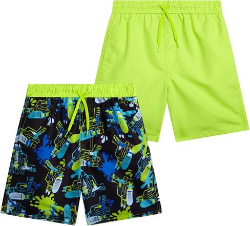 Boys' Swim Trunks - 2 Pack Quick Dry Board Shorts Bathing Suit (Size: 8-18) in Kuwait
