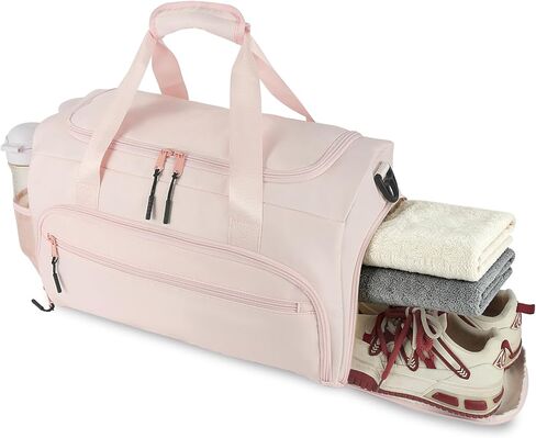 Gym Bag for Men Women, Small Fitness Workout Sports Bag with Wet Pocket & Shoes Compartment, Water Resistant Overnight Weekender Duffel Bag in Kuwait