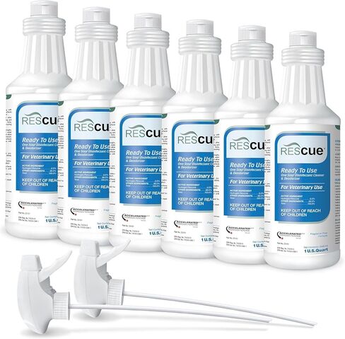 REScue One-Step Disinfectant Cleaner & Deodorizer, For Veterinary Use, Animal Shelters, Pet Foster Homes, Kennels, Litter Box, Concentrate, 1-Gallon in Saudi Arabia