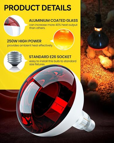 DoRight Reptile Heat Lamp Bulb UVB Reptile Light Bulbs 85W, Reptile Basking Spot Light Bulb Heat Lamp for Reptile Chicken Coop Bearded Dragon Turtle Hermit Crab Gecko Lizard, 2 Pack in Saudi Arabia
