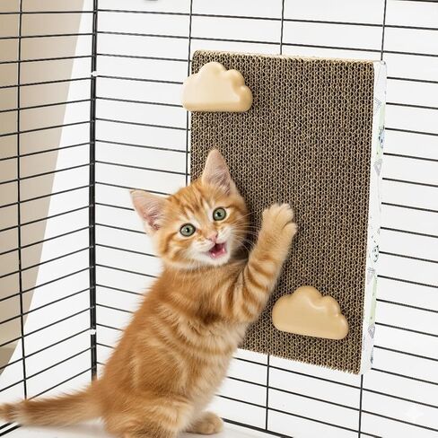 Cat Scratching Post for Cage 40X10CM, Cage Wall Mounted Cat Scratcher, Cardboard Scratcher, SCR-40X10CM-3.3CM in Saudi Arabia