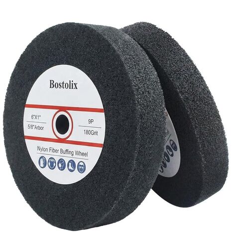 2 Pcs 6 Inch 9P Hardness Nylon Fiber Buffing Wheels, 5/8'' Arbor Hole Fiber Buffing Sanding Wheels for Bench Grinder, Table Grinder in Saudi Arabia
