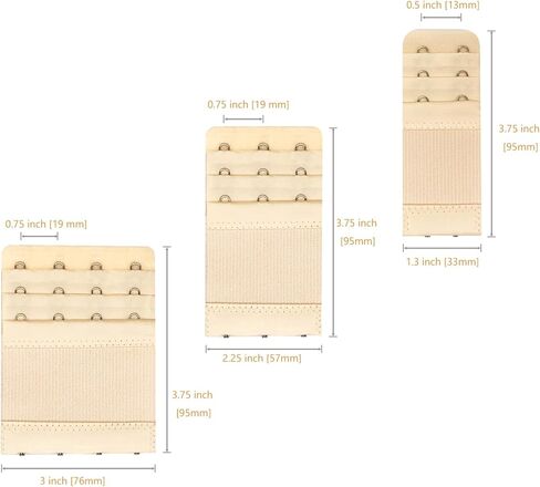 Aphlos 12 Pack Flexible Bra Extender Strap 2/3/4 Hooks Adjustable Bra Strap in Saudi Arabia