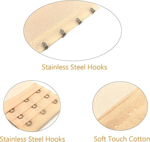 Aphlos 12 Pack Flexible Bra Extender Strap 2/3/4 Hooks Adjustable Bra Strap in Saudi Arabia