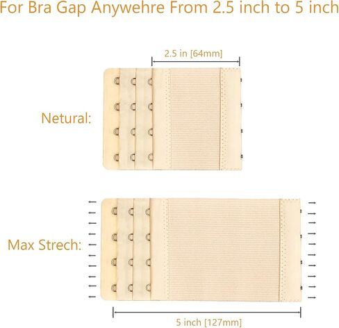 Aphlos 12 Pack Flexible Bra Extender Strap 2/3/4 Hooks Adjustable Bra Strap in Saudi Arabia