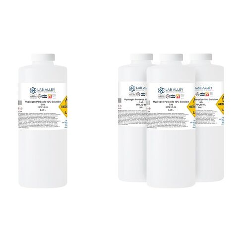 Lab Alley Hydrogen Peroxide 10% Lab Grade, for Kitchen, Bath, Laundry, and Home - 1 Gallon in Saudi Arabia